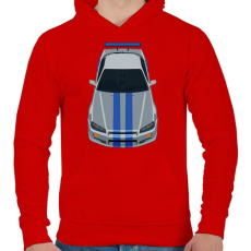 PRINTFASHION Nissan Skyline - Férfi kapucnis pulóver - Piros