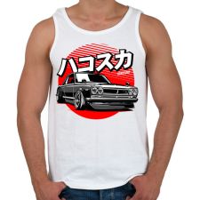 PRINTFASHION NISSAN SKYLINE GT-R  - Férfi atléta - Fehér atléta, trikó