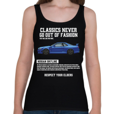 PRINTFASHION Nissan Skyline - Női atléta - Fekete női trikó
