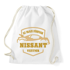 PRINTFASHION Nissan sofőr - Sportzsák, Tornazsák - Fehér tornazsák