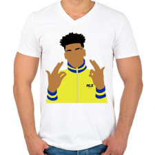 PRINTFASHION Nle choppa - Férfi V-nyakú póló - Fehér férfi póló