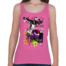 PRINTFASHION NO ANGEL - Női atléta - Rózsaszín női trikó