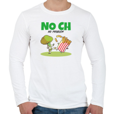 PRINTFASHION NO CH - Férfi hosszú ujjú póló - Fehér férfi póló