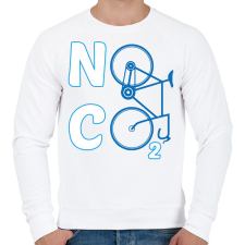 PRINTFASHION No CO2 - Férfi pulóver - Fehér férfi pulóver, kardigán