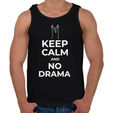 PRINTFASHION NO DRAMA - Férfi atléta - Fekete atléta, trikó