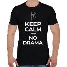 PRINTFASHION NO DRAMA - Férfi póló - Fekete