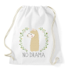 PRINTFASHION No Drama Lama - Sportzsák, Tornazsák - Fehér