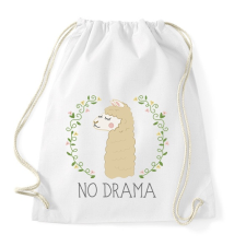 PRINTFASHION No Drama Lama - Sportzsák, Tornazsák - Fehér tornazsák