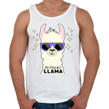 PRINTFASHION no drama llama - Férfi atléta - Fehér atléta, trikó