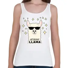 PRINTFASHION no drama llama - Női atléta - Fehér női trikó