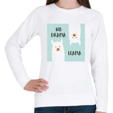 PRINTFASHION No drama llama - Női pulóver - Fehér