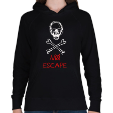 PRINTFASHION no escape - Női kapucnis pulóver - Fekete női pulóver, kardigán