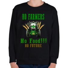 PRINTFASHION no farmers no food - Gyerek pulóver - Fekete gyerek pulóver, kardigán