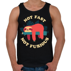 PRINTFASHION No fast not furious - Férfi atléta - Fekete