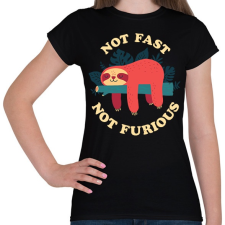 PRINTFASHION No fast not furious - Női póló - Fekete női póló