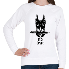 PRINTFASHION No fear - Női pulóver - Fehér női pulóver, kardigán