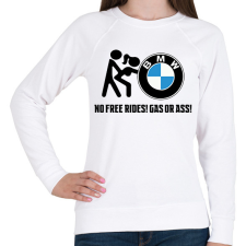 PRINTFASHION No free rides! - Női pulóver - Fehér női pulóver, kardigán