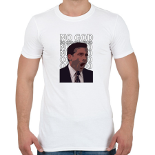 PRINTFASHION NO GOD PLEASE NO! - The office - Férfi póló - Fehér férfi póló