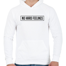 PRINTFASHION No Hard Feelings - Fekete - Férfi kapucnis pulóver - Fehér férfi pulóver, kardigán