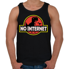 PRINTFASHION No internet - Férfi atléta - Fekete atléta, trikó