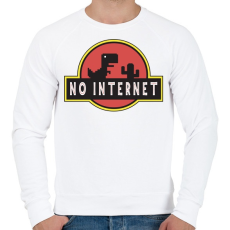 PRINTFASHION No internet - Férfi pulóver - Fehér