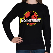 PRINTFASHION No internet - Női pulóver - Fekete női pulóver, kardigán
