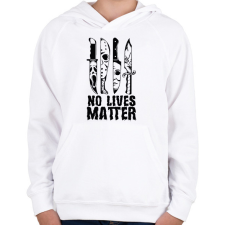 PRINTFASHION No lives matter - Gyerek kapucnis pulóver - Fehér gyerek pulóver, kardigán