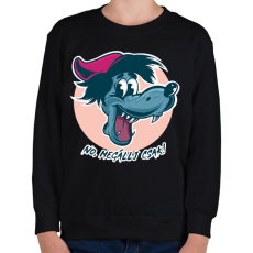 PRINTFASHION No, megállj csak! - Gyerek pulóver - Fekete