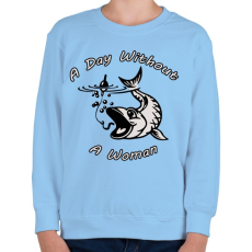 PRINTFASHION Nő mentes nap - Gyerek pulóver - Világoskék