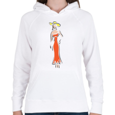 PRINTFASHION Nő - Női kapucnis pulóver - Fehér