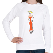 PRINTFASHION Nő - Női pulóver - Fehér női pulóver, kardigán