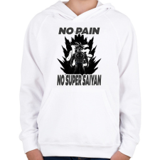PRINTFASHION no pain2 - Gyerek kapucnis pulóver - Fehér gyerek pulóver, kardigán