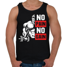 PRINTFASHION No Pain No Gain - Férfi atléta - Fekete