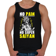 PRINTFASHION No pain, no Super Saiyan - Dragon ball - Férfi atléta - Fekete atléta, trikó