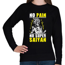 PRINTFASHION No pain, no Super Saiyan - Dragon ball - Női pulóver - Fekete női pulóver, kardigán