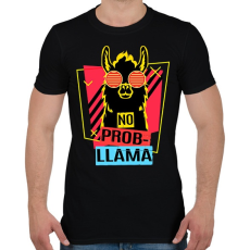 PRINTFASHION No prob-llama - Férfi póló - Fekete