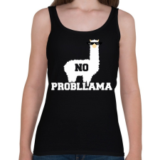 PRINTFASHION No probLama - Női atléta - Fekete női trikó