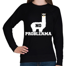 PRINTFASHION No probLama - Női pulóver - Fekete női pulóver, kardigán