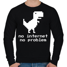 PRINTFASHION No problem - Férfi pulóver - Fekete