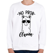 PRINTFASHION No Probllama - Gyerek pulóver - Fehér gyerek pulóver, kardigán