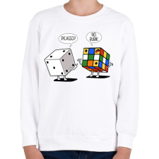 PRINTFASHION No, Rubik - Gyerek pulóver - Fehér gyerek pulóver, kardigán