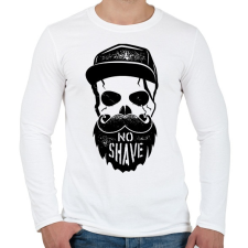 PRINTFASHION No Shave November - Férfi hosszú ujjú póló - Fehér férfi póló