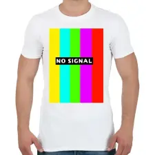 PRINTFASHION no signal - Férfi póló - Fehér férfi póló