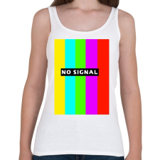 PRINTFASHION no signal - Női atléta - Fehér női trikó
