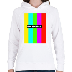 PRINTFASHION no signal - Női kapucnis pulóver - Fehér