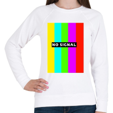 PRINTFASHION no signal - Női pulóver - Fehér női pulóver, kardigán
