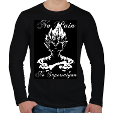 PRINTFASHION no supersaiyan - Férfi hosszú ujjú póló - Fekete férfi póló