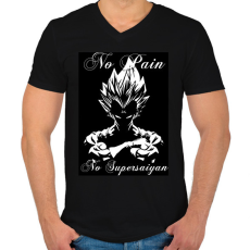 PRINTFASHION no supersaiyan - Férfi V-nyakú póló - Fekete