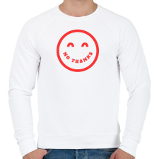 PRINTFASHION NO THANKS - Férfi pulóver - Fehér férfi pulóver, kardigán
