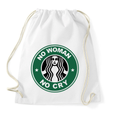 PRINTFASHION No woman No cry - Sportzsák, Tornazsák - Fehér tornazsák